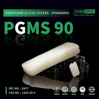 90 procent PGMS-emulgator Witte wasachtige massa E477
