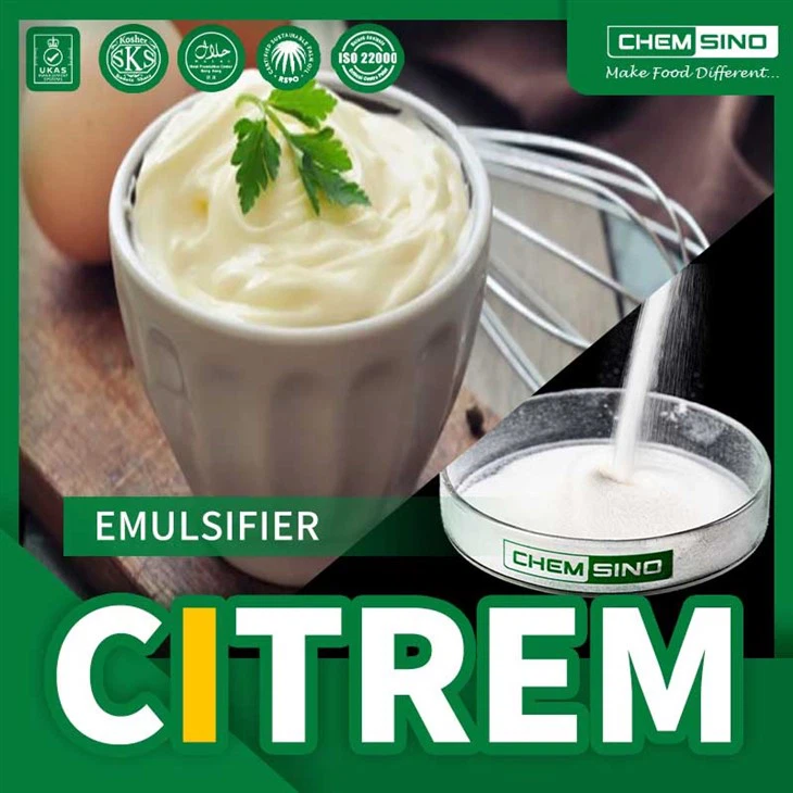 Citrem -emulgator citroenzuuresters van mono en diglyceriden in bakken