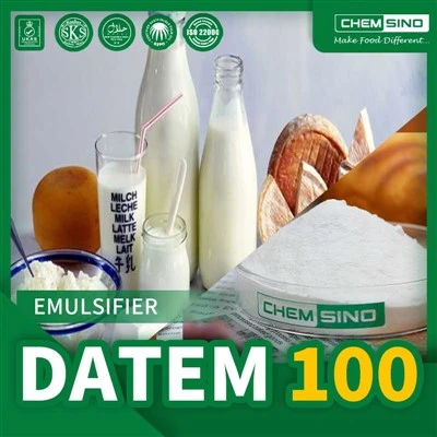 DATEM 100 procent wordt voornamelijk gebruikt als emulgator om olie- en watergebaseerde ingrediënten te mengen