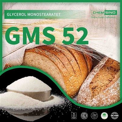 Gratis monsters CAS-nr.31566-31-1 Glycerolmonostearaat 52 GMS 52 poeder
